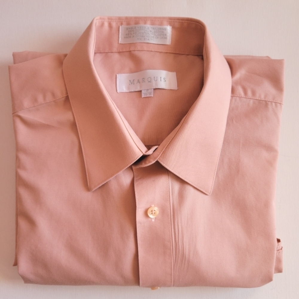 Marquis Dress Shirt Salmon Size Large
